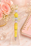 ✨ Golden Glow Labubu Bling Pen
