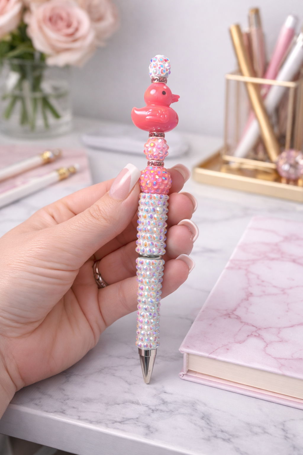 Bubblegum Duck Glam Pen 🦆💖✨