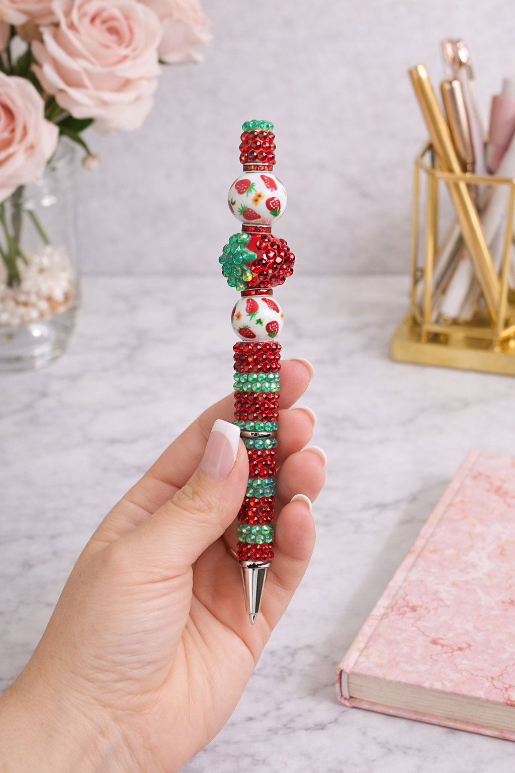 Strawberry Bling Pen 🍓✨